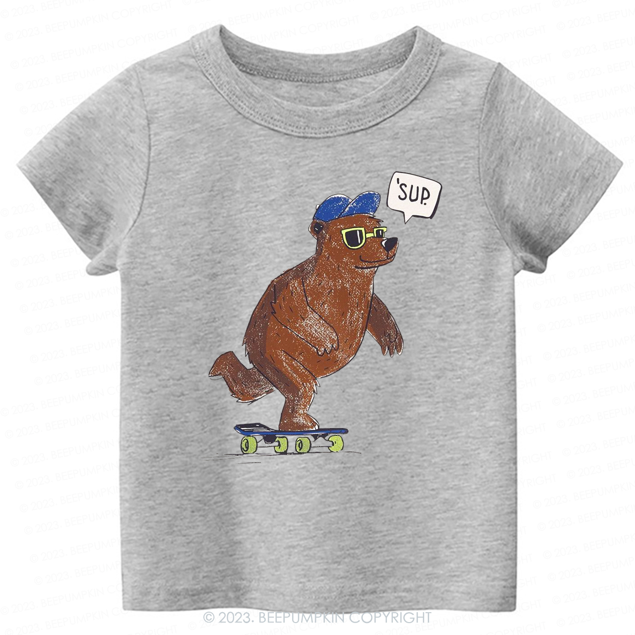 Skateboard Shoe Bear -Toddler Tees