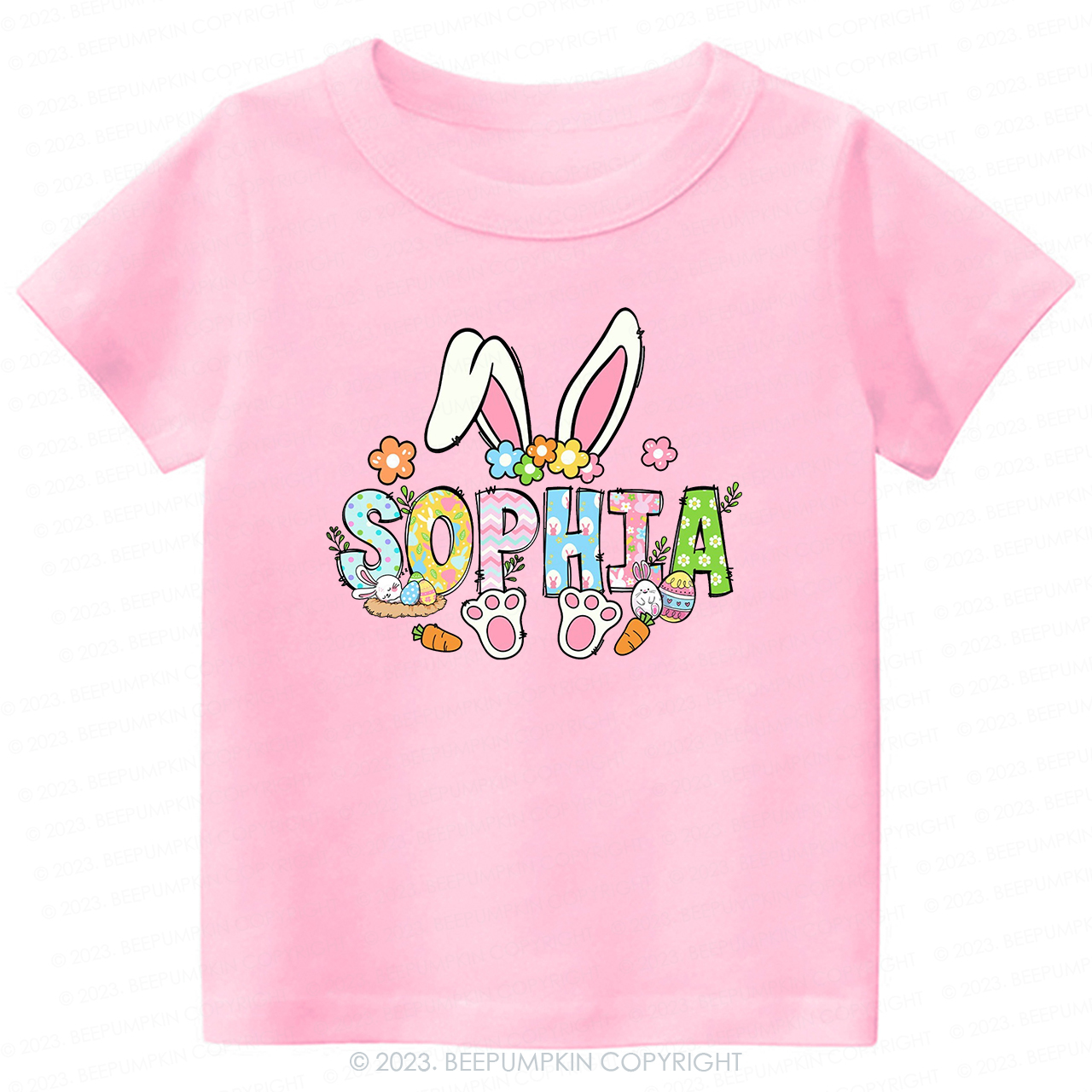 Flowers Personalized Name Easter -Toddler Tees