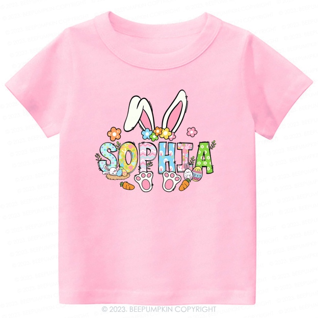 Flowers Personalized Name Easter -Toddler Tees