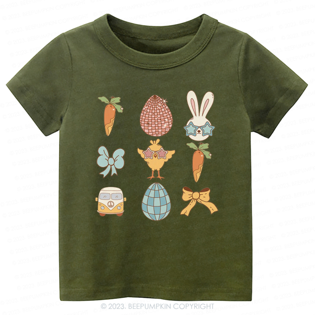 Kids Easter Carrot Car Bow  -Toddler Tees