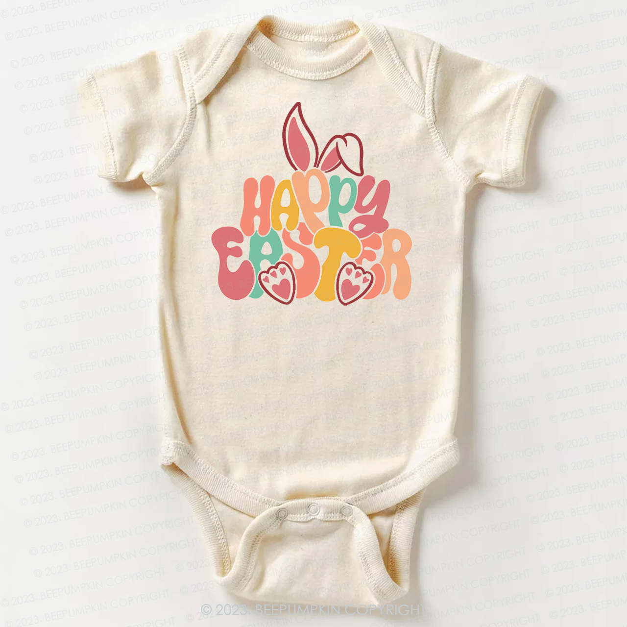 Retro Happy Easter Bodysuit For Baby