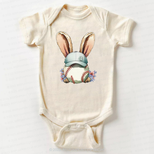 Easter Baseball Bunny Bodysuit For Baby