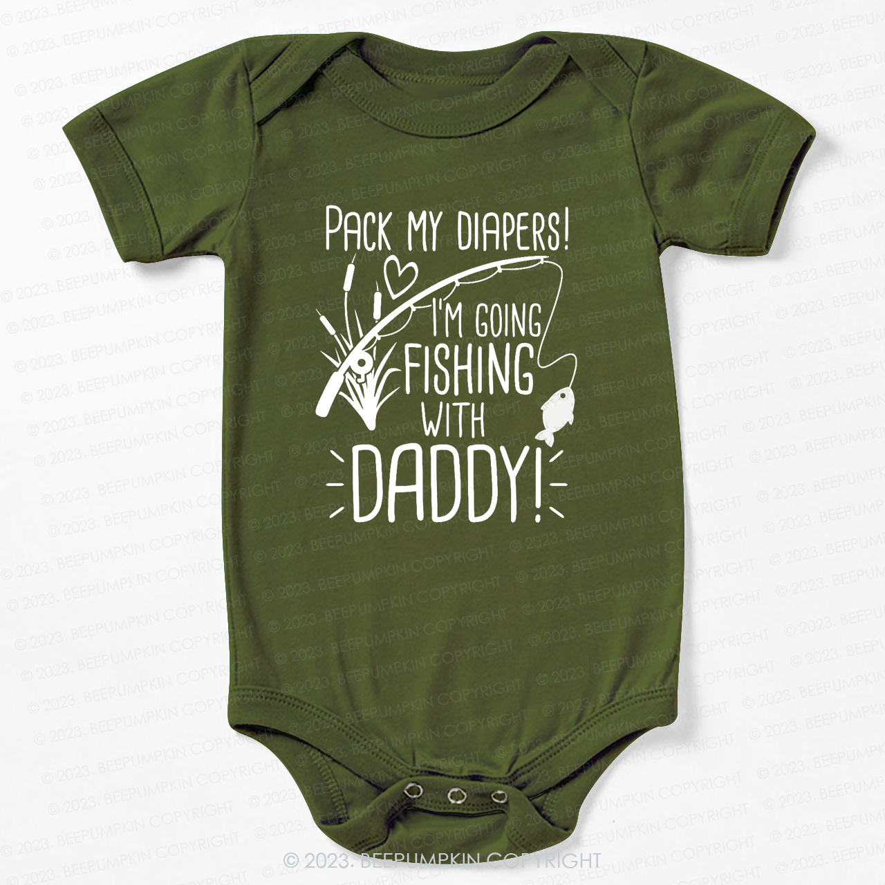 Daddy's Fishing Buddy Bodysuit For Baby