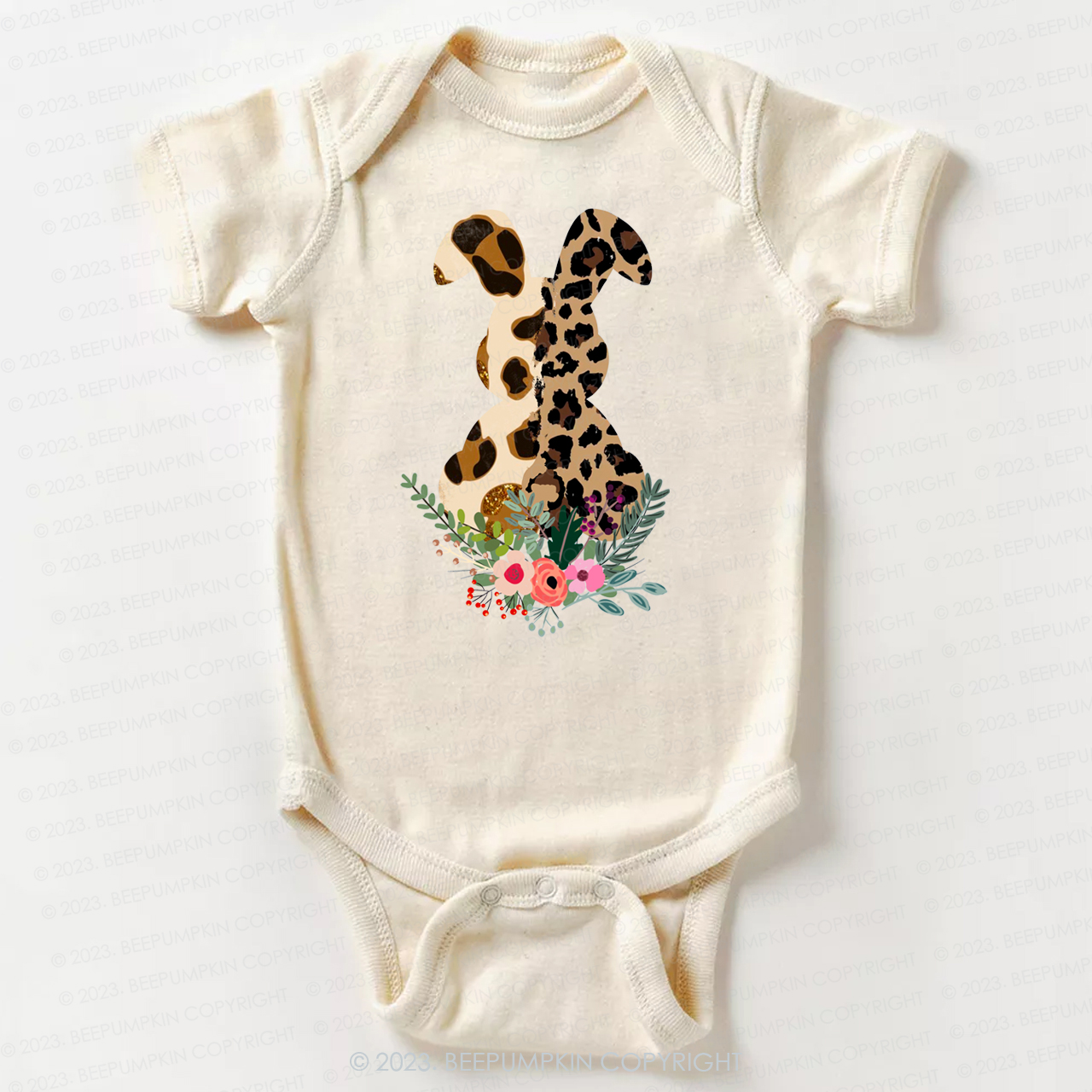 Leopard Bunny Easter Bodysuit For Baby