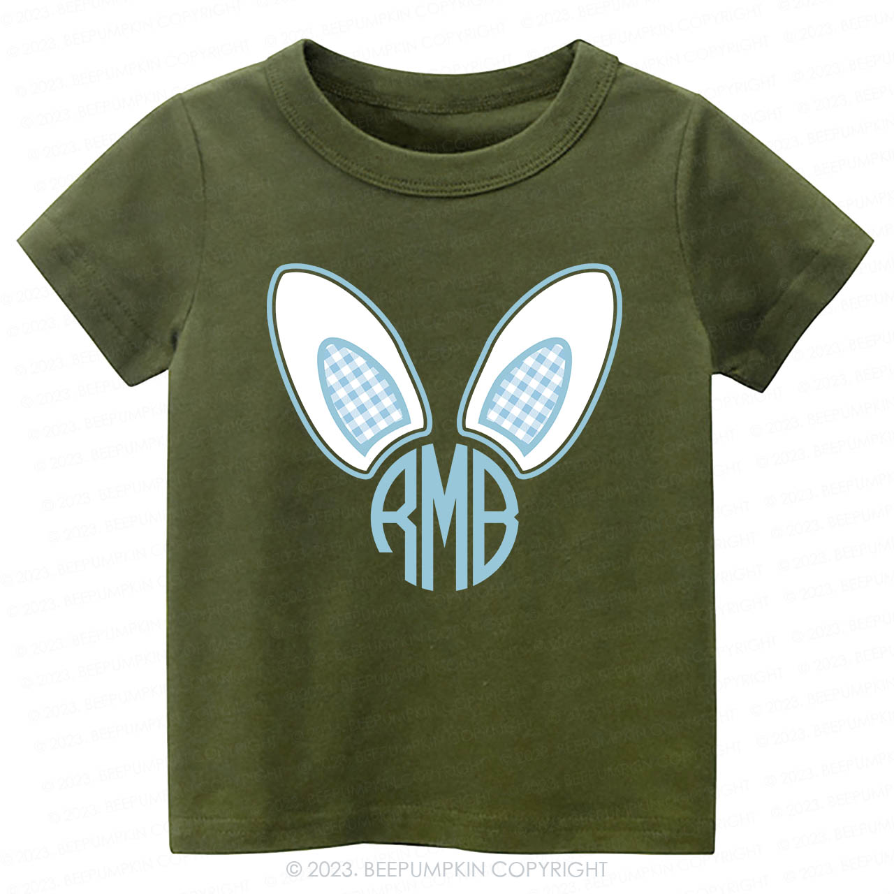 Monogrammed Bunny Easter -Toddler Tees