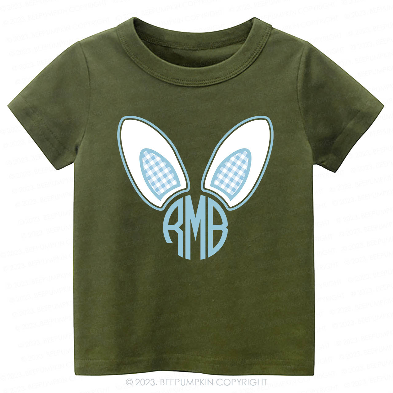 Monogrammed Bunny Easter -Toddler Tees