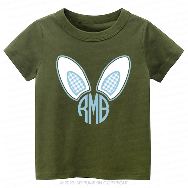 Monogrammed Bunny Easter -Toddler Tees