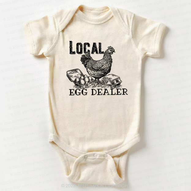 Local Egg Dealer Kids Retro Bodysuit For Baby
