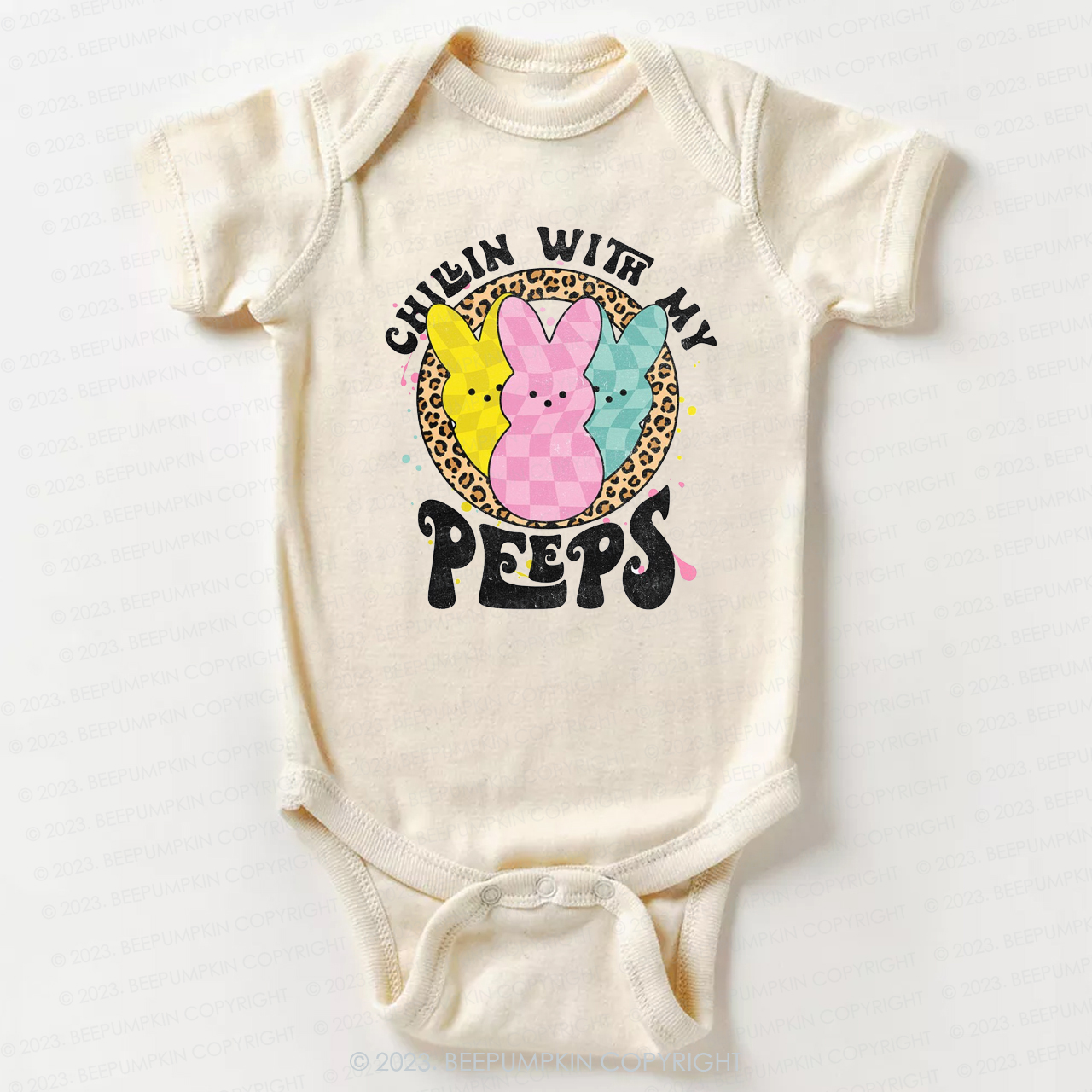 Chillin' with My Peeps Leopard Bodysuit For Baby