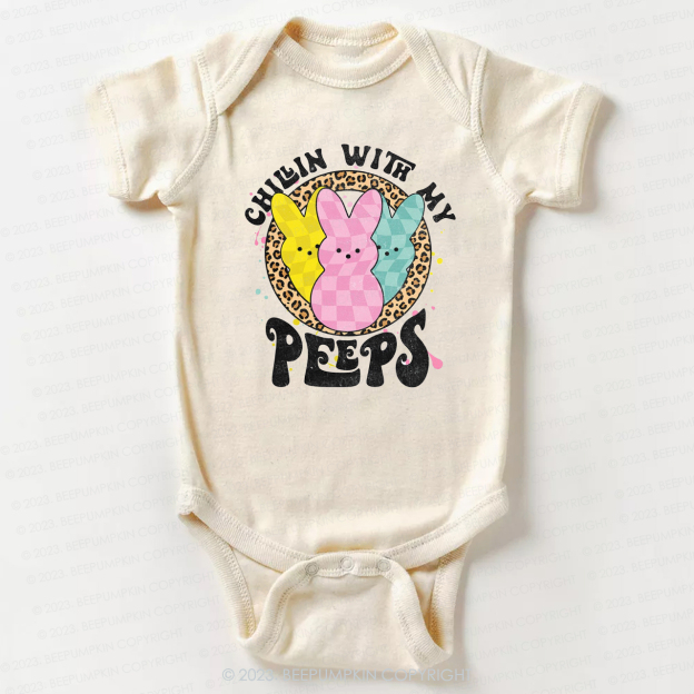 Chillin' with My Peeps Leopard Bodysuit For Baby