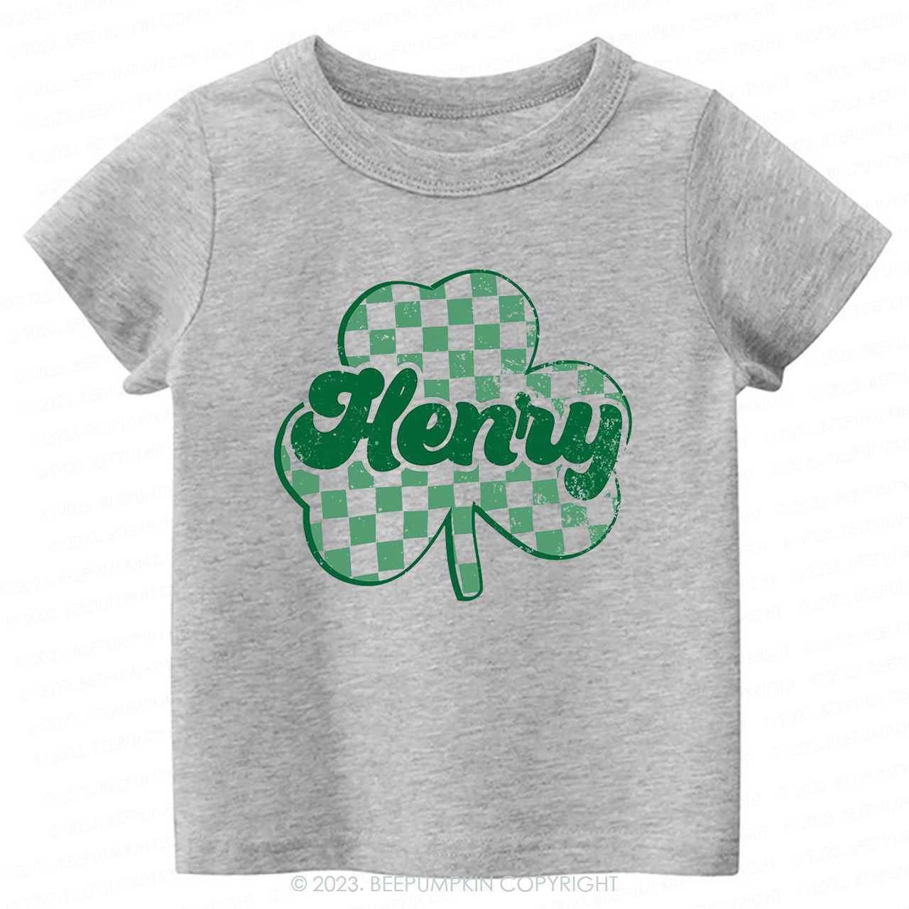 Clover Leaf with Name -Toddler&Kids Tees For St.Patricks day
