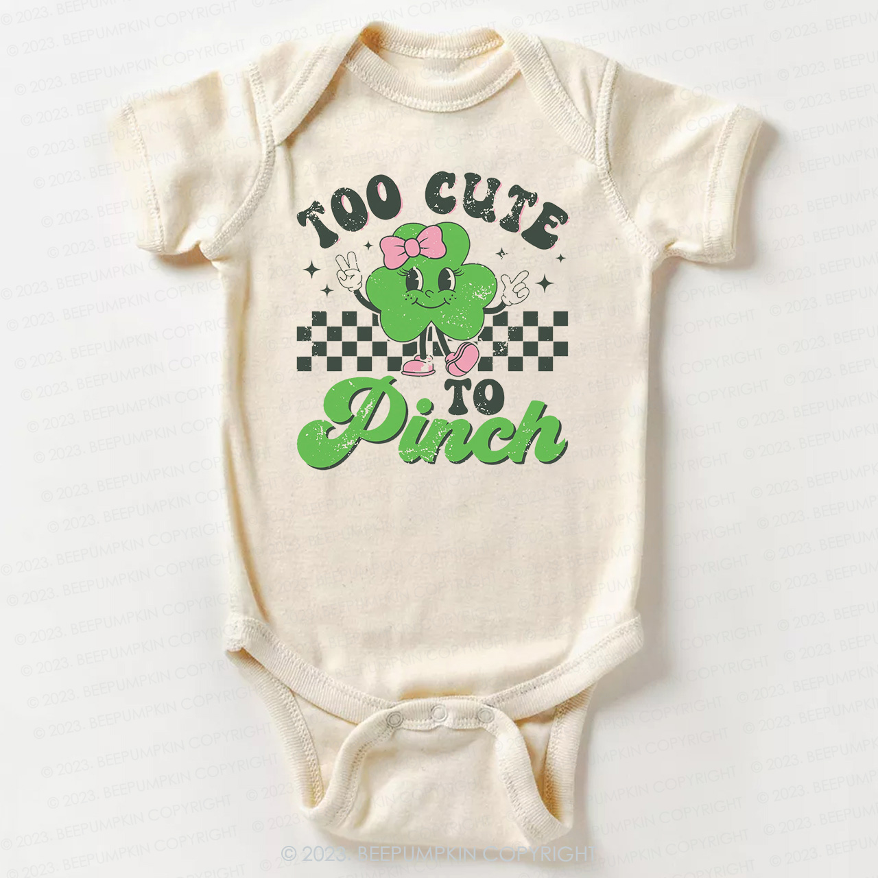 Too Cute To Pinch St.Patricks Day Bodysuit For Baby