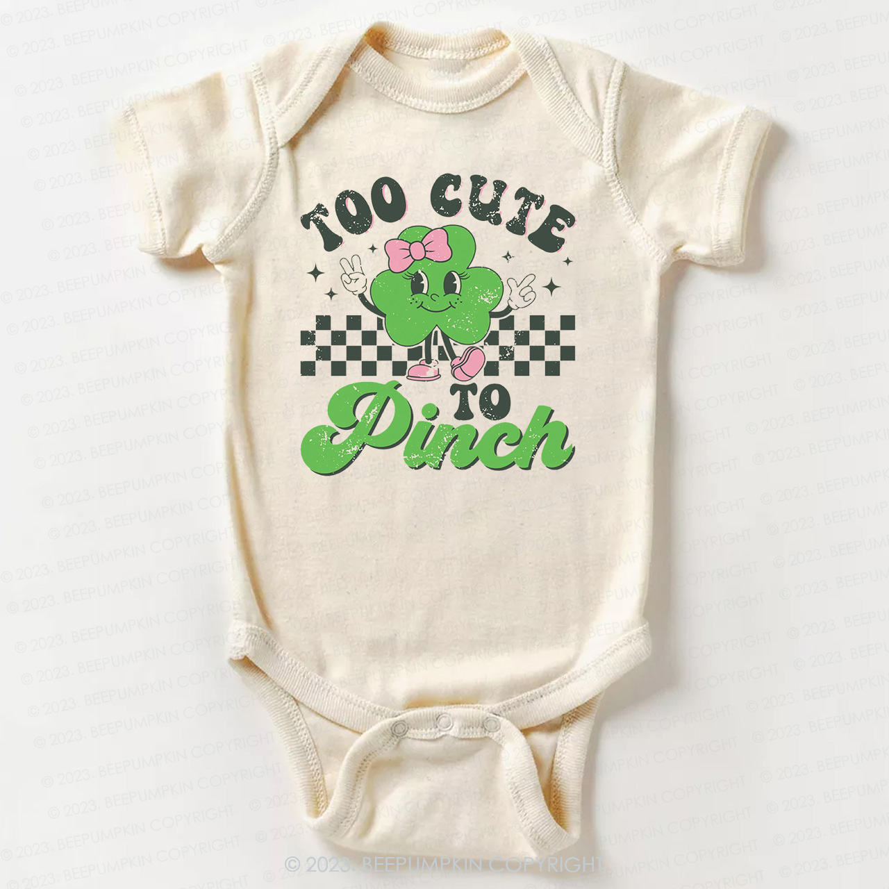 Too Cute To Pinch St.Patricks Day Bodysuit For Baby