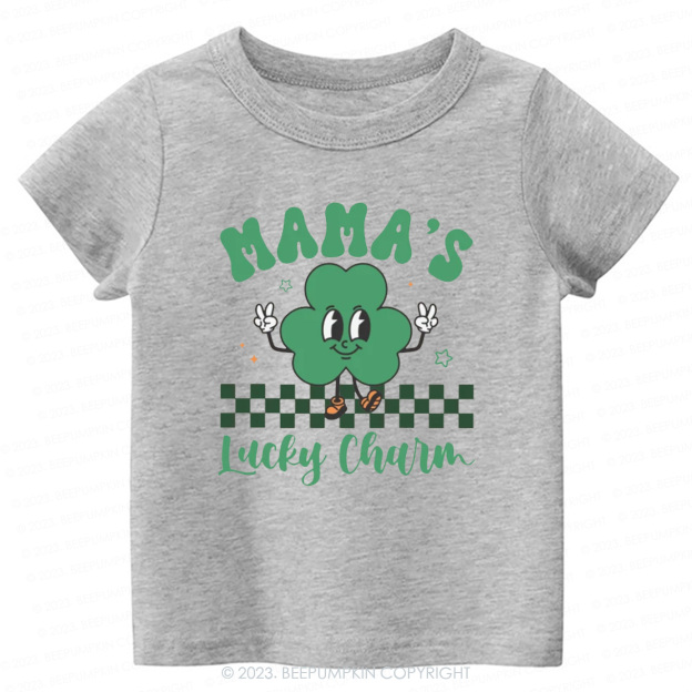 Mama's Lucky Charm St.Patricks Day-Toddler&Kids Tees