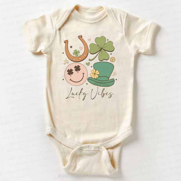 Lucky Vibes St.Patricks Day Bodysuit For Baby