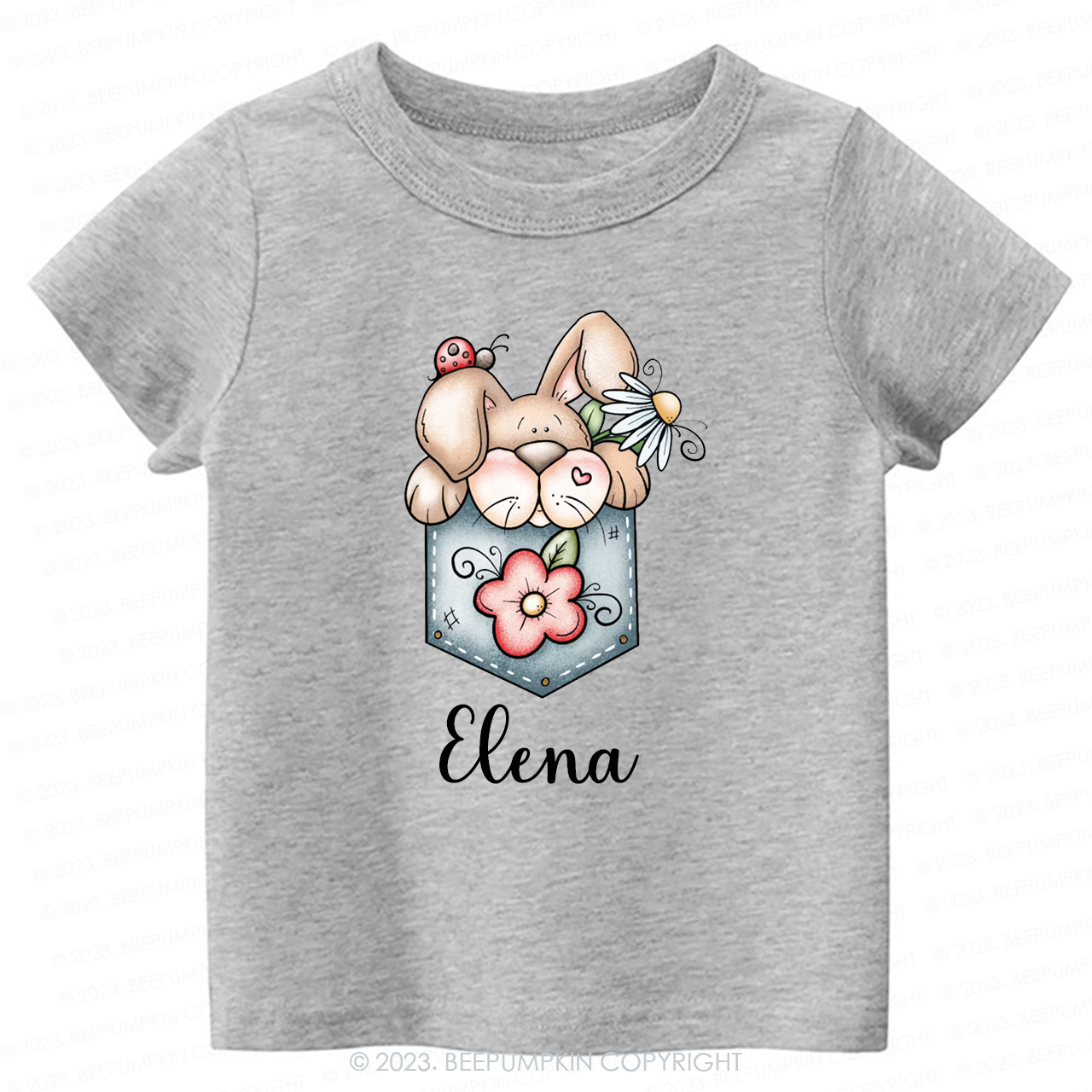 Pocket Bunny Hoppy Easter Toddler Tees