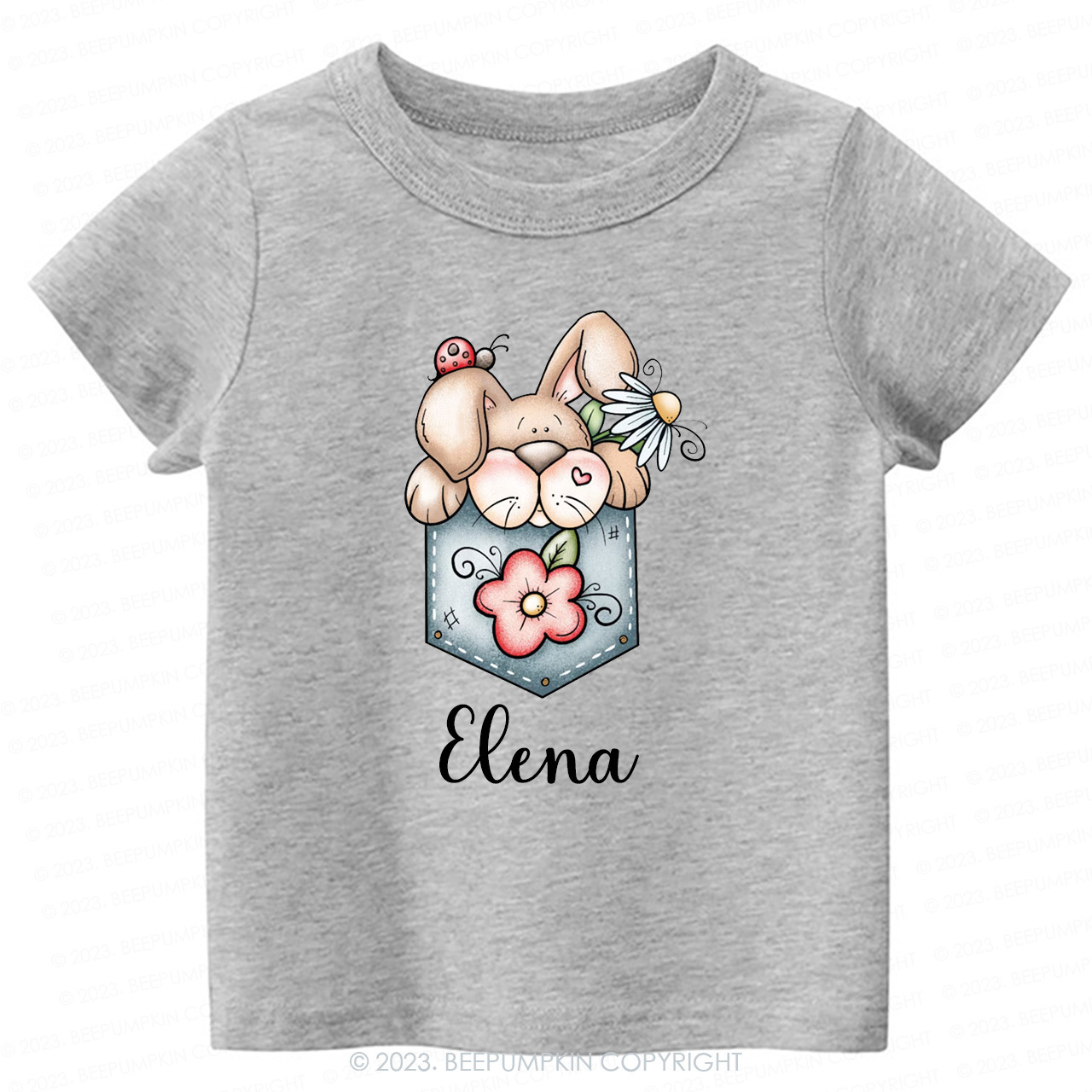 Pocket Bunny Hoppy Easter Toddler Tees