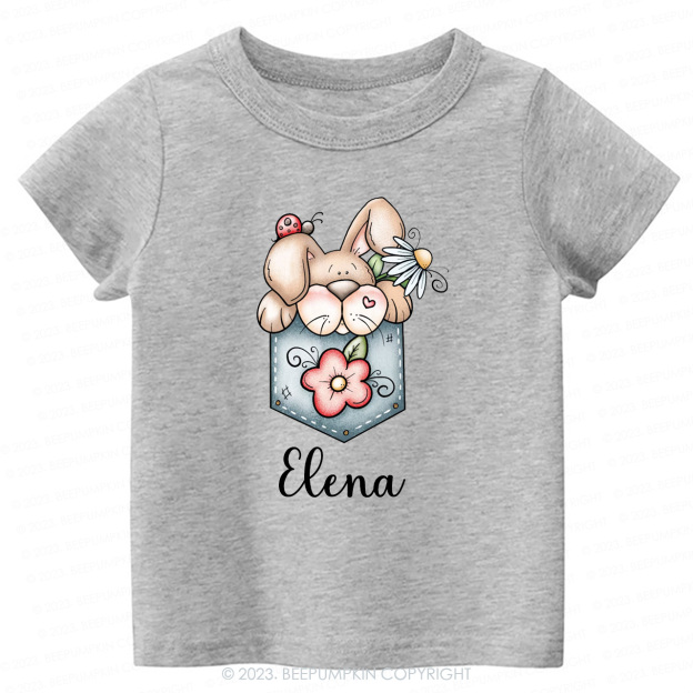Pocket Bunny Hoppy Easter Toddler Tees