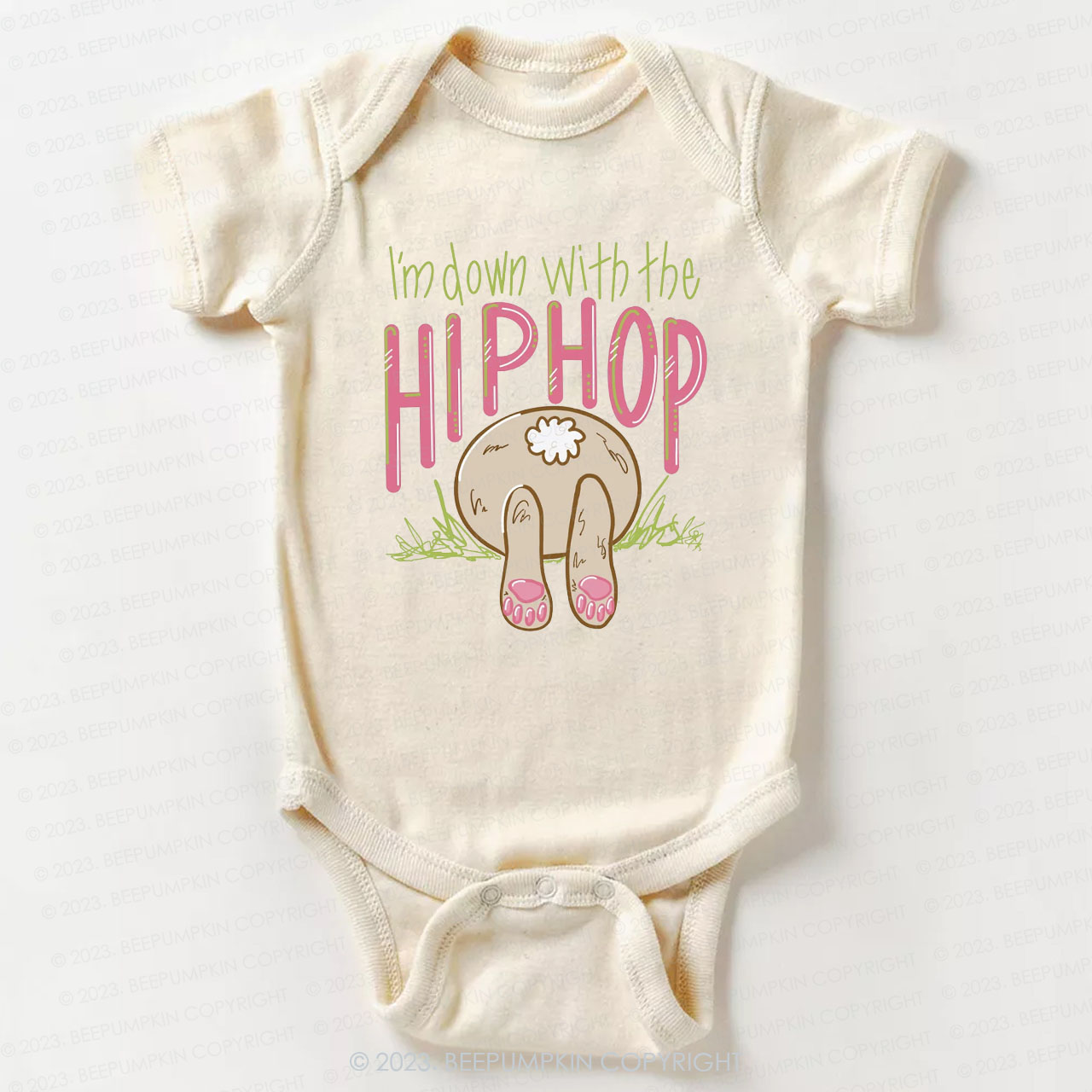 Hip Hop Bunny Tail St.Patricks Day Bodysuit For Baby