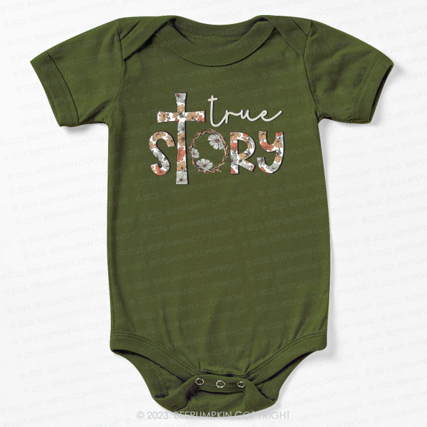 True Story Flowers Easter Bodysuit For Baby
