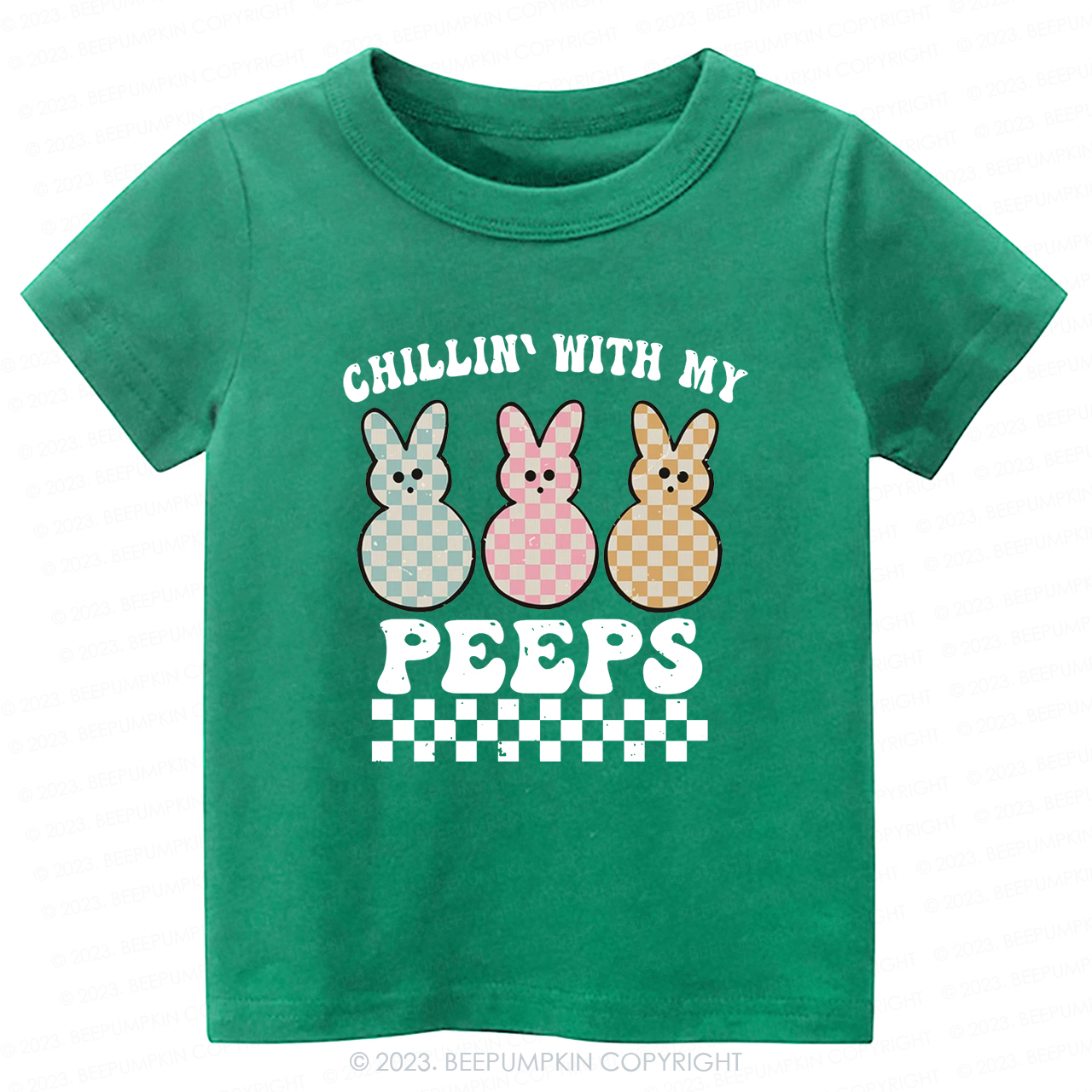 Retro Kids Easter Shirt - Chillin' With My Peeps