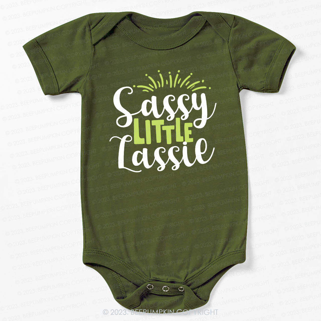Sassy Little Lassie St.Patricks Day Bodysuit For Baby