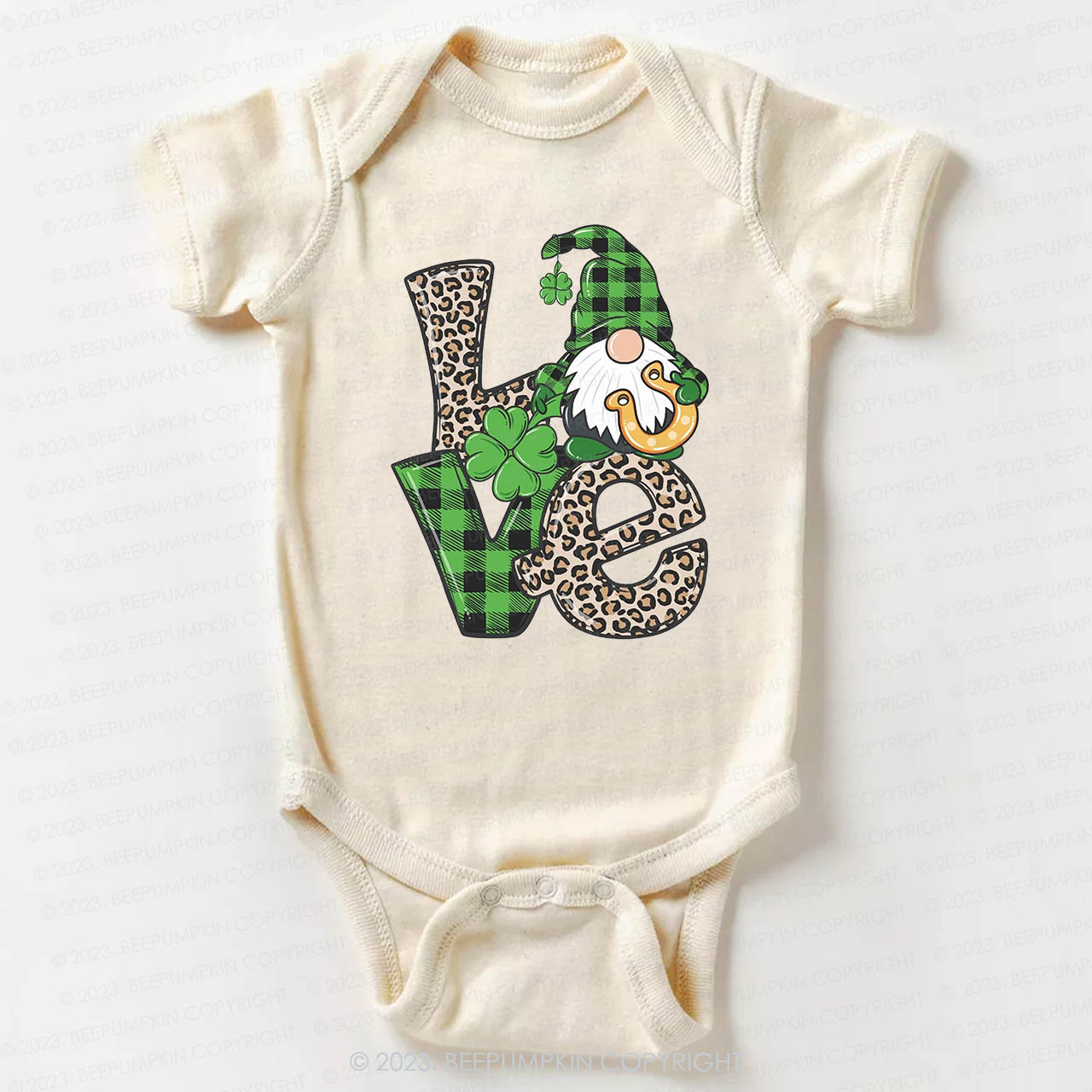 Love Gnomes St.Patricks Day Bodysuit For Baby