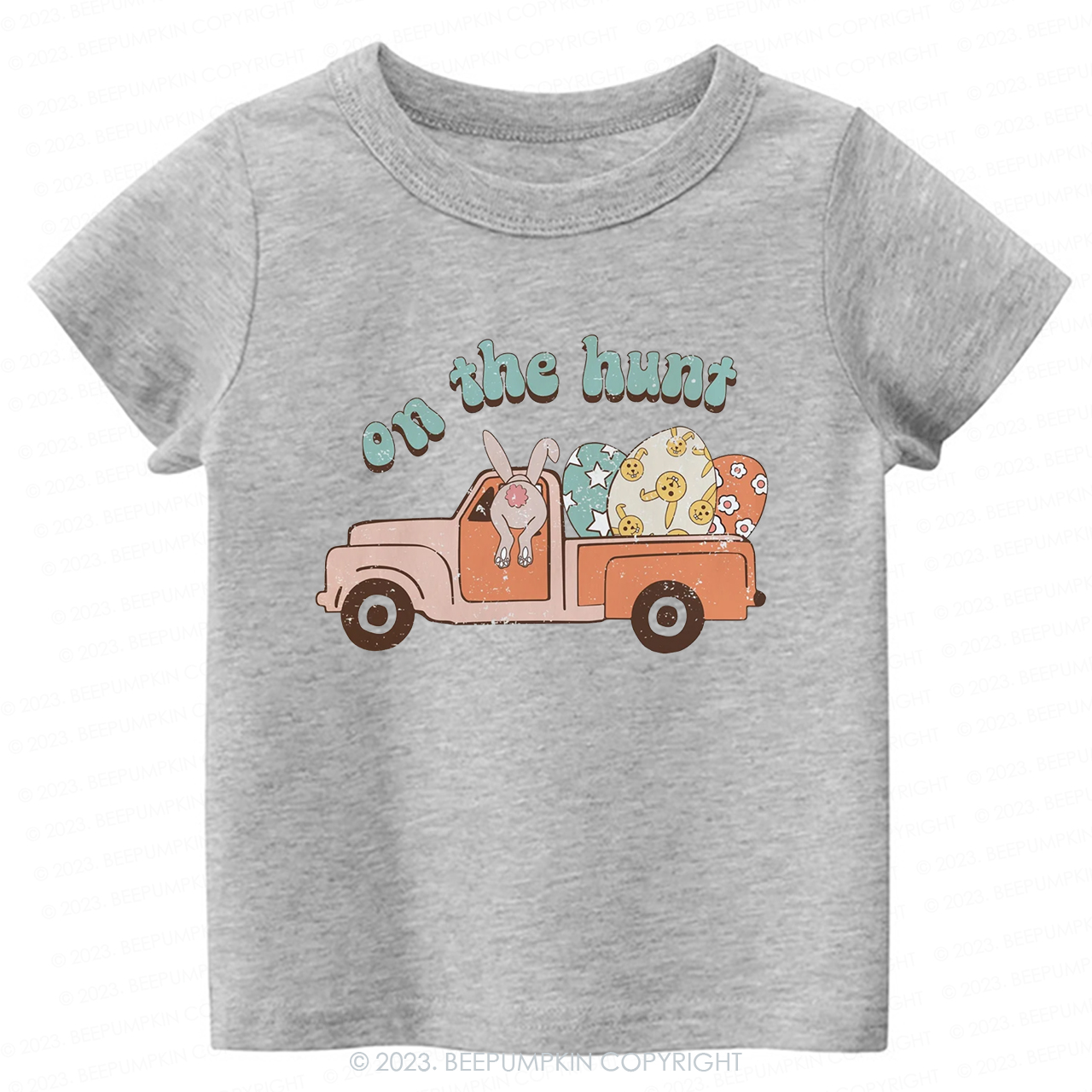 On the Hunt Easter Groovy-Toddler Tees