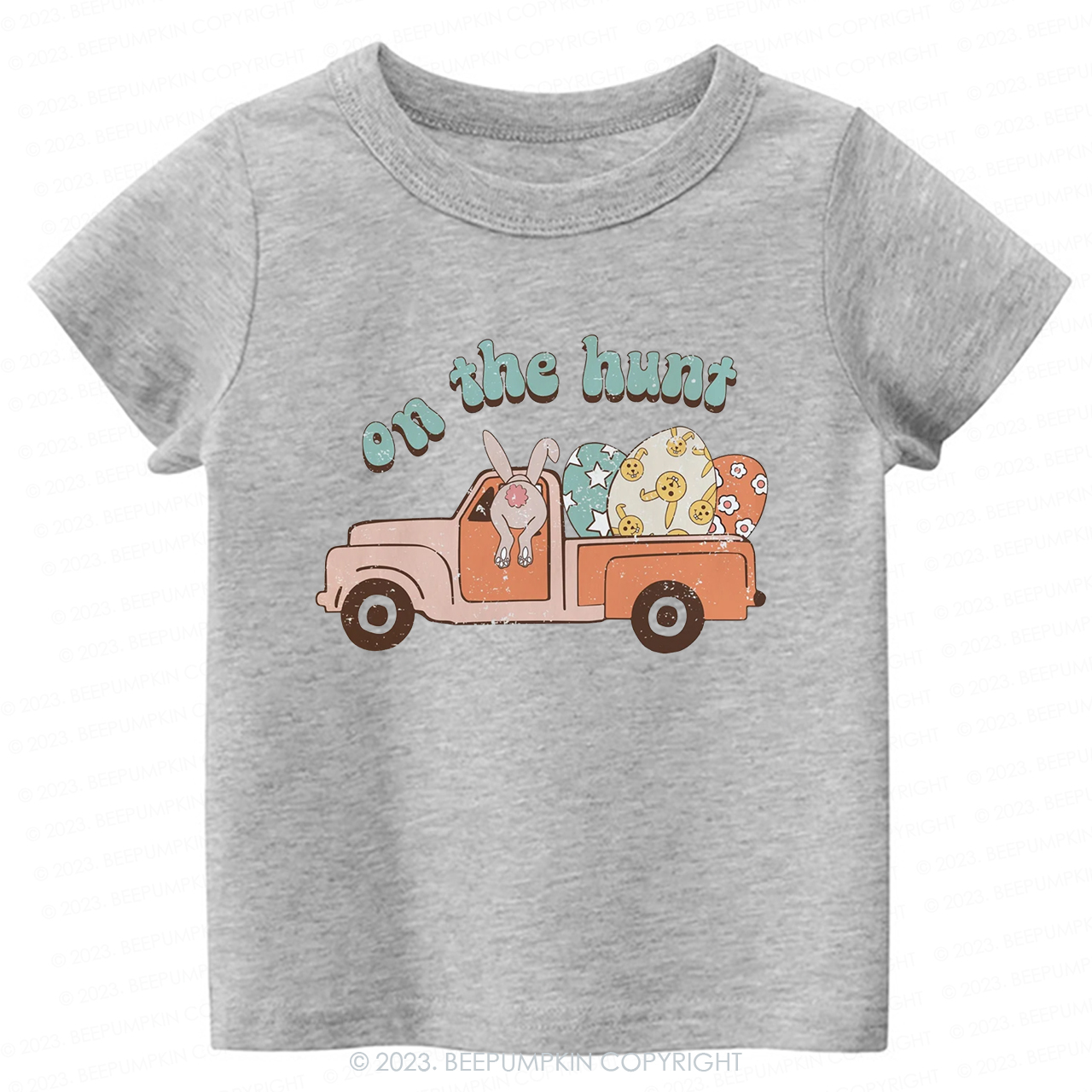 On the Hunt Easter Groovy-Toddler Tees