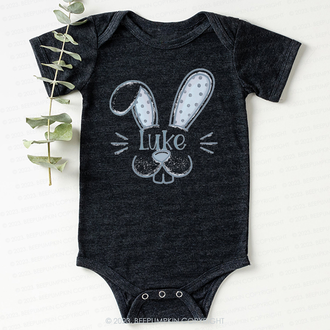 Custom Name Polka Dots Easter Boy Bodysuit For Baby