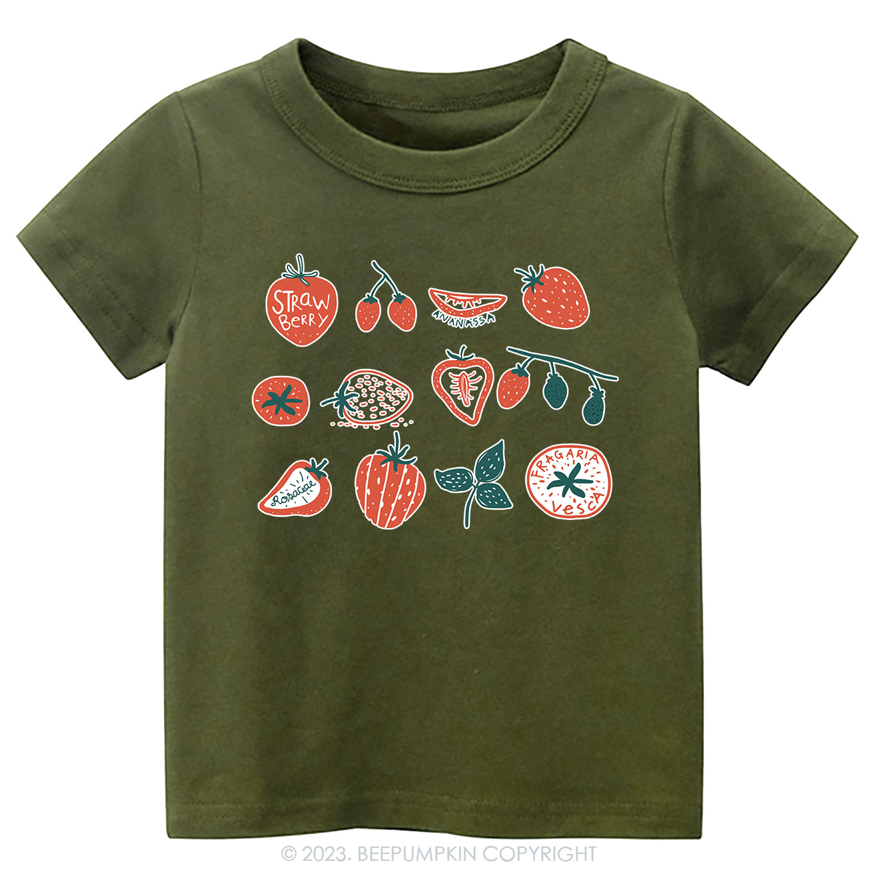 Strawberry Kids Retro Natural Toddler Tees
