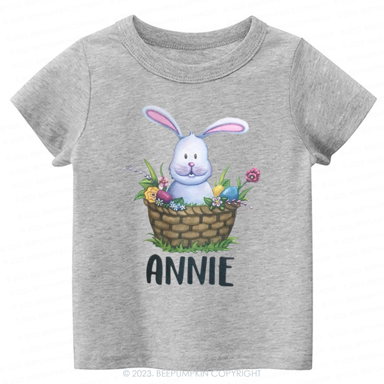 Personalized Easter Spring Bunny -Toddler Tees