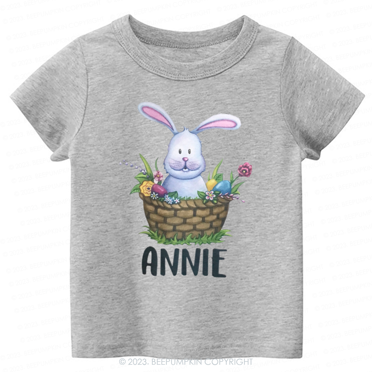 Personalized Easter Spring Bunny -Toddler Tees