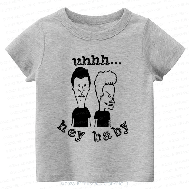 Hey Baby Beavis Butthead Funny 90s Graphic-Toddler Tees