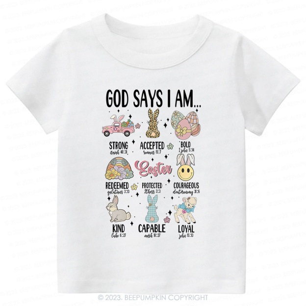 God Says I am Kind Christian -Toddler Tees