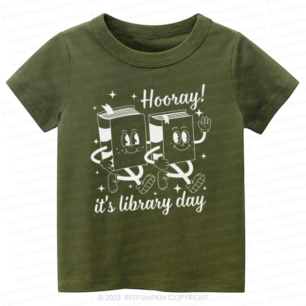 Hooray It's Library Kids Shirt