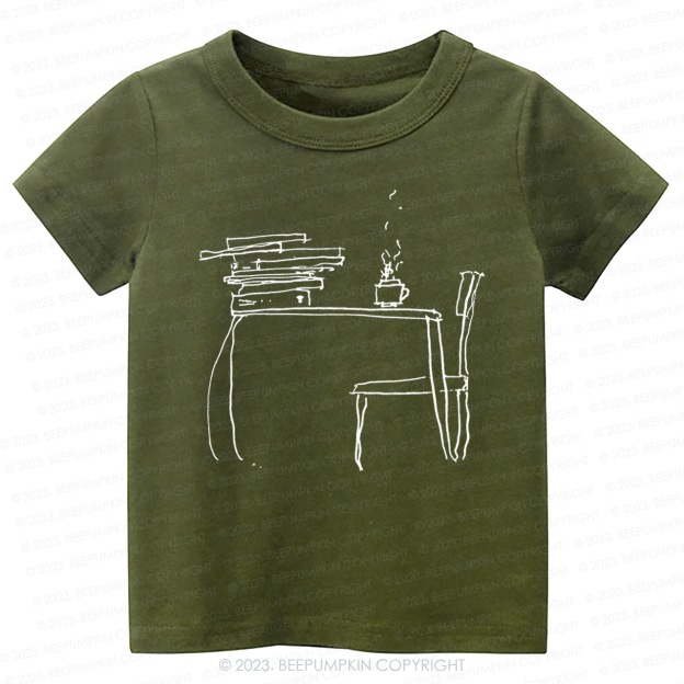 Literary Coffee Book Lover Kids Shirt