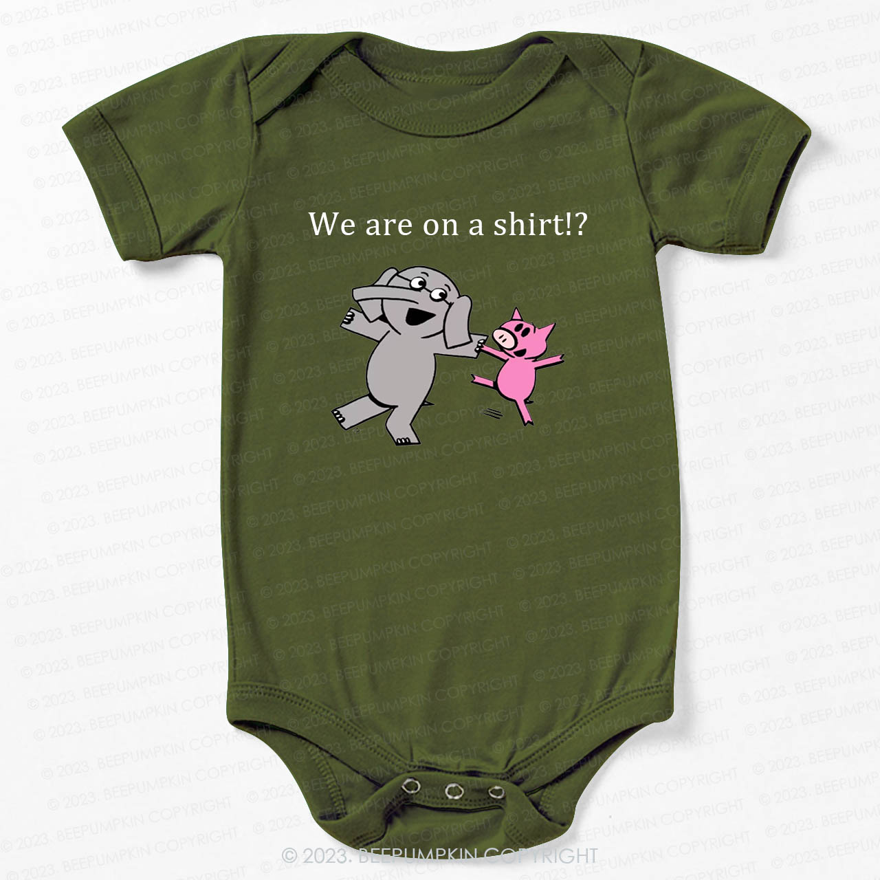 Elephant & Piggie Bodysuit For Baby
