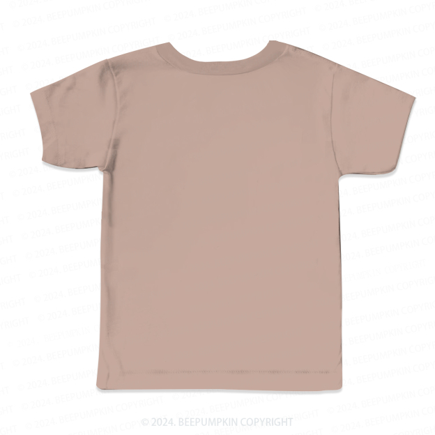 Rosy Brown Solid Color All Over Print Kids Tees