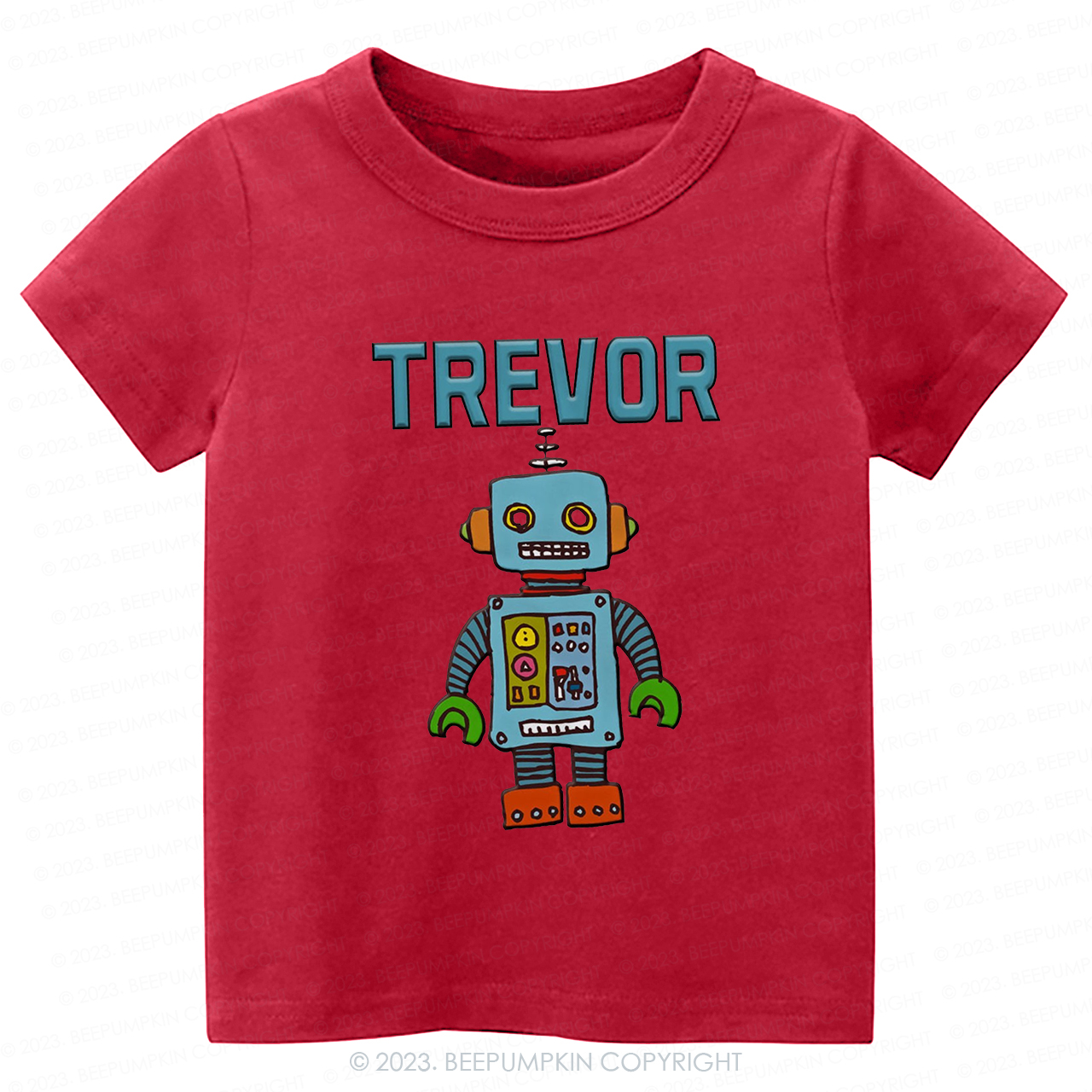 Personalized Robot Theme Kids Shirt