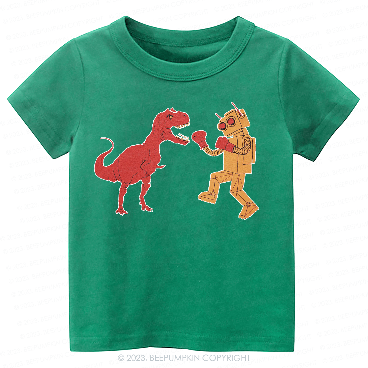 Kids Dinosaur Vs Robot Kids Shirt