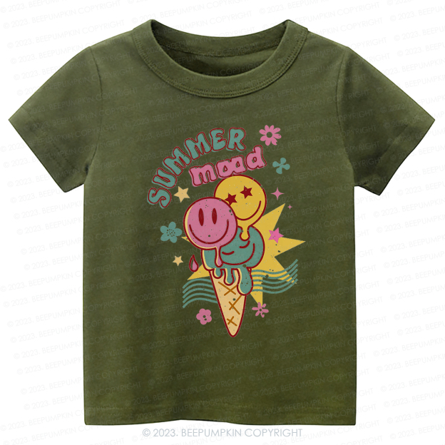  Summer Mood Ice Cream Happy Face Kids Shirt