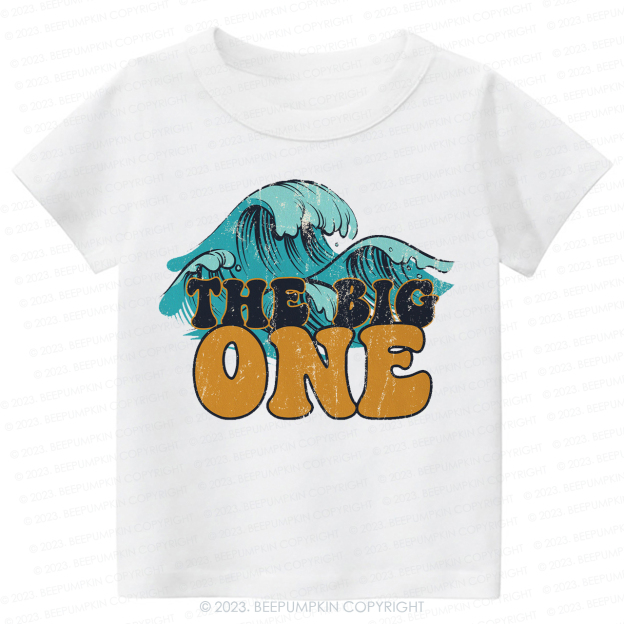 The Big One Retro Wave Birthday Kids Shirt