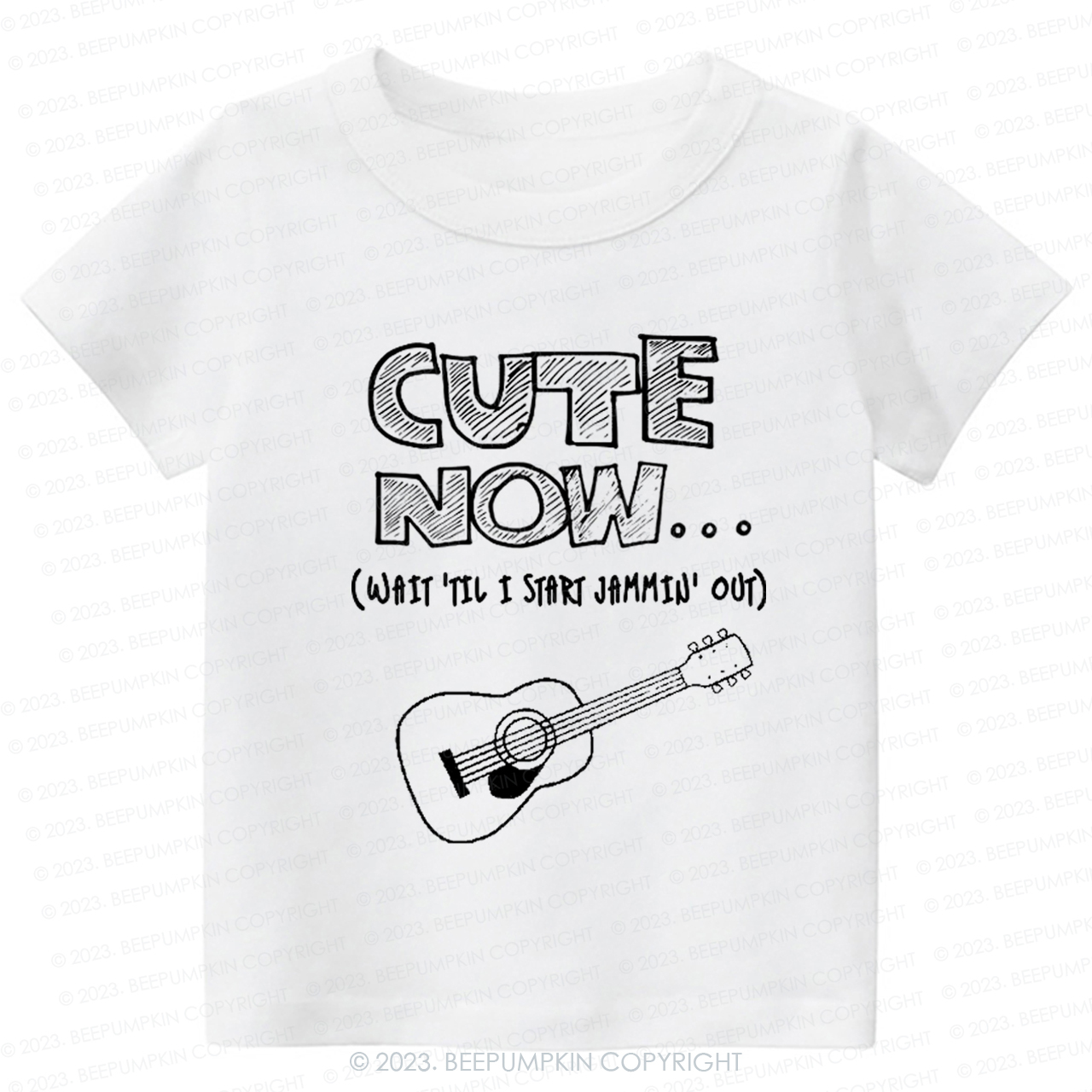 Guitar CUTE NOW Wait Til I Start Jammin Out Kids Shirt