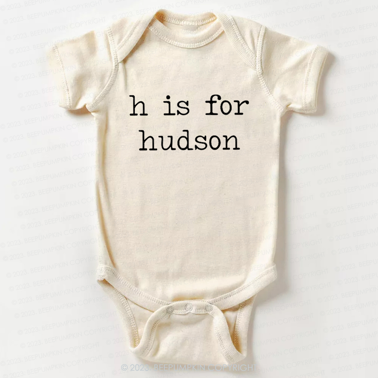 Personalized Vintage Letter Is For Name Bodysuit For Baby