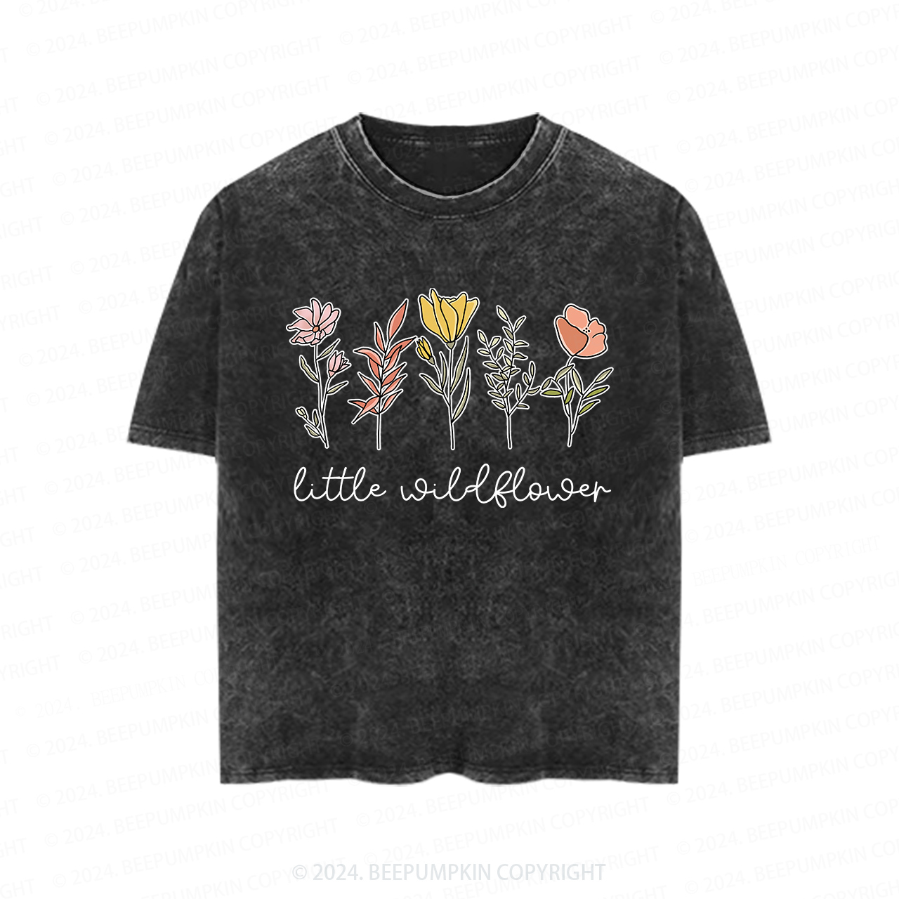 Little Wildflower Toddler&Kids Washed Tees    
