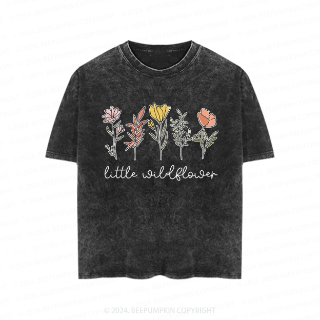 Little Wildflower Toddler&Kids Washed Tees    