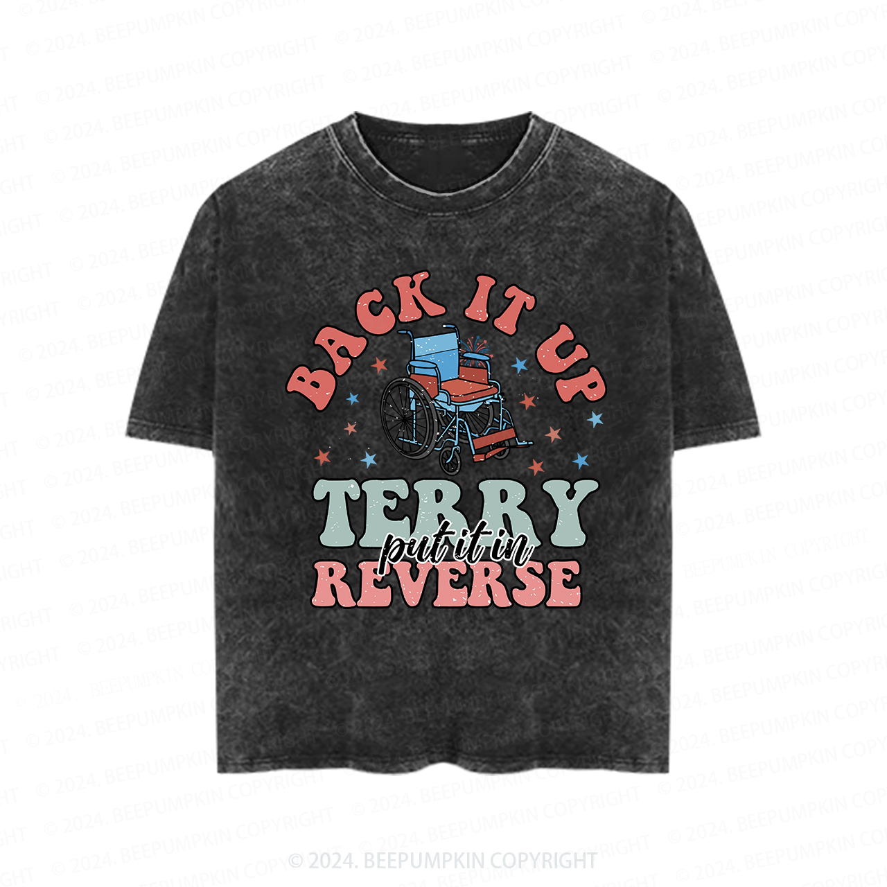 Back In UP Pew Independence Day Toddler&Kids Washed Tees     