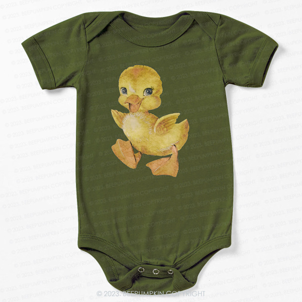 Cute Natural Duckling Bodysuit For Baby