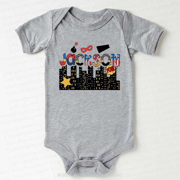 Personalized Eva City ​​Building Bodysuit For Baby